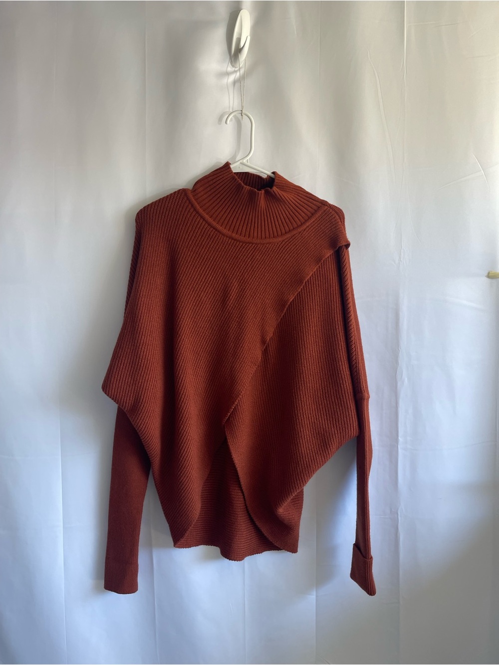 Elan Rust Ribbed Turtleneck Sweater - Picture 2 of 6